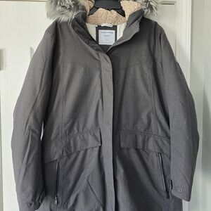 Craghoppers Waterproof Gray Women's Parka with Faux Fur Hood NWT